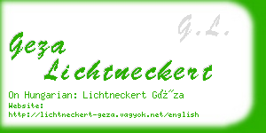 geza lichtneckert business card